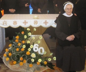 S. Franciszka Kraskowska w dniu 60-lecia ślubów zakonnych